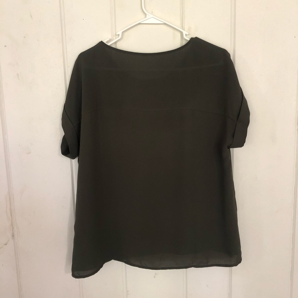 Olive boxy blouse